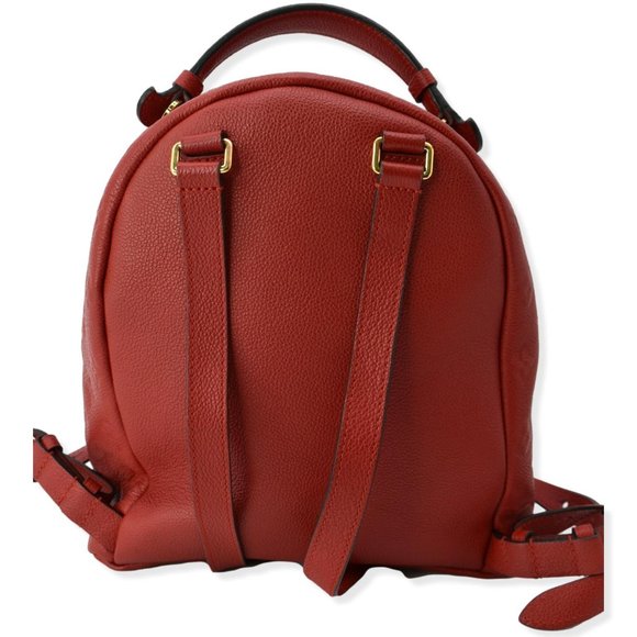 LOUIS VUITTON Sorbonne Monogram Empreinte Leather Backpack Red - Picture 3 of 12